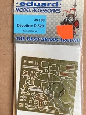 1/48 Eduard DEWOITINE D.520 DETAIL SET: Interior & Ext. Photo Etch Tamiya PE OOP
