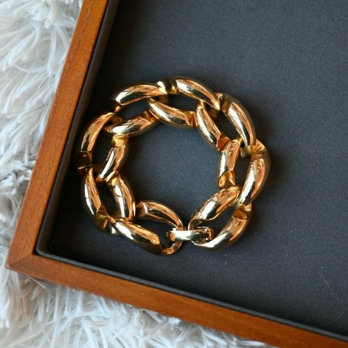 christian dior gold chunky bracelet