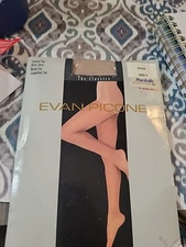 Evan-Picone Control Top Ultra Sheer Nude nylon leg Size 3 Pantyhose Nude Gold