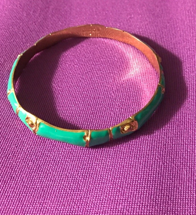 Bracciale Kate Spade New York NY Bamboo Park smalto verde placcato oro