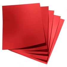Hygloss Red Metallic Foil Board Sheets, 8.5 x 11-Inch, Shiny, 25-Sheets