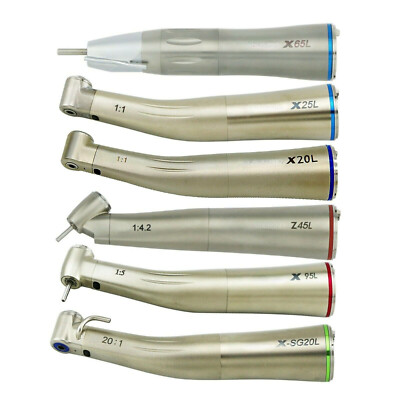 Dental 1:1 1:4.2 1:5 20:1 Fiber Optic Straight Contra Angle Handpiece Rot Licht