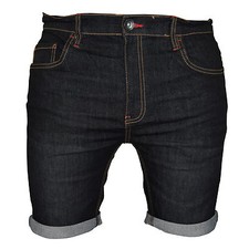 Mens Denim Shorts Enzo Casual Cotton Stretch Slim Fit Denim Half Pants 30W-40W