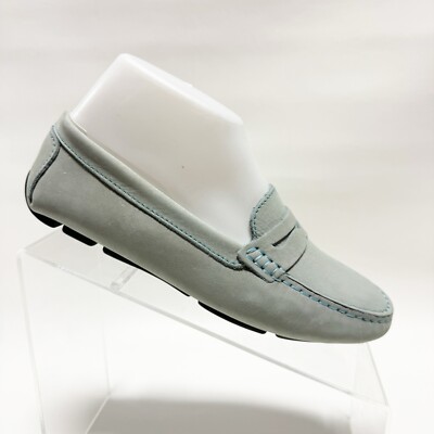 Massimo Matteo Firenze Shoes Womens Loafers Slip On Gray Blue Nubuck 6.5 B