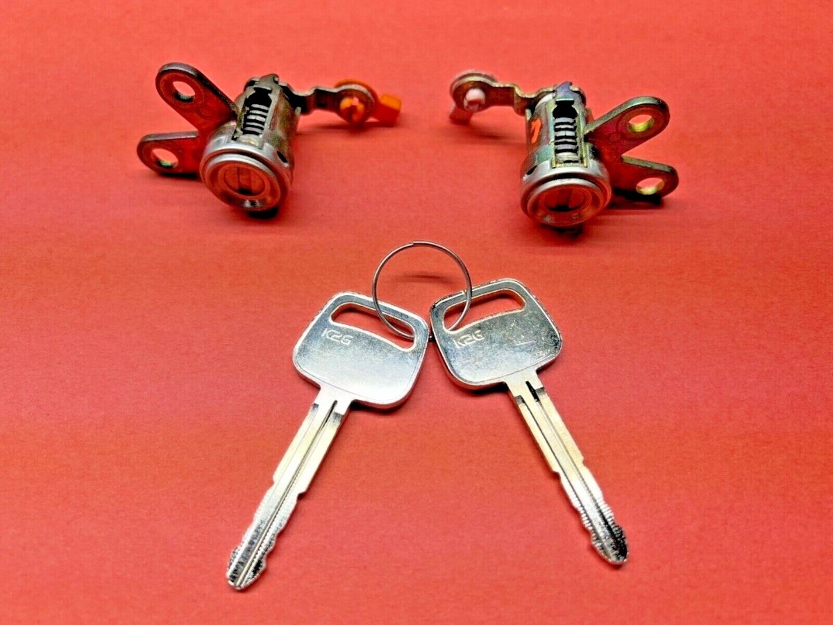 01-07 SEQUOIA 04-06 TUNDRA FL & FR DOOR LOCK CYLINDER SET 2 KEYS