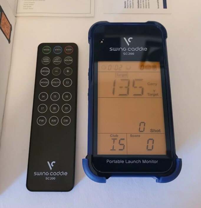 Swing Caddie SC200 Portable Golf Launch Monitor With Remote
