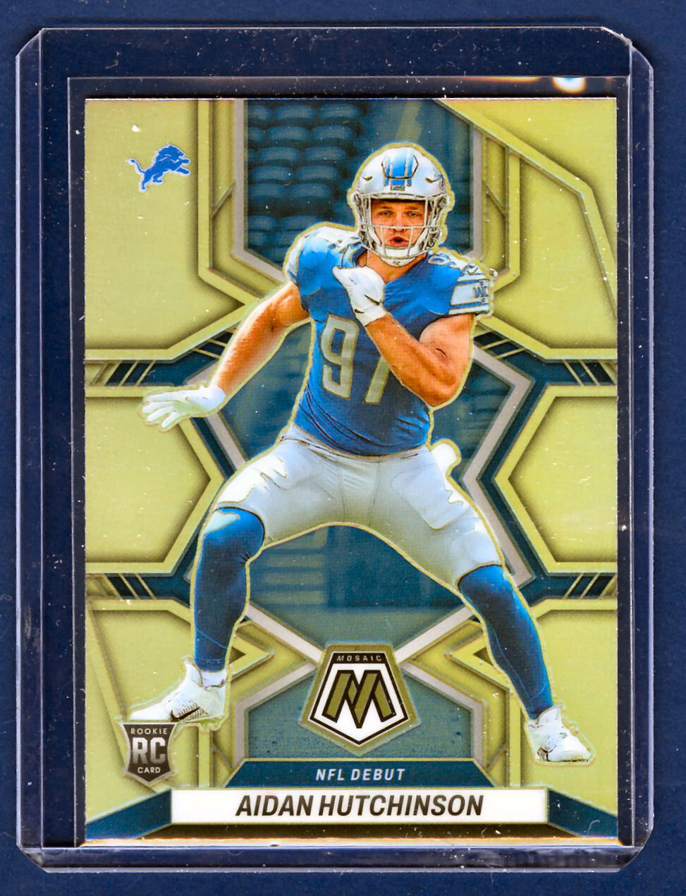 Aidan Hutchinson 2022 Panini Mosaic Silver Prizm RC #287 NFL Debut ! SP 🔥🔥🔥