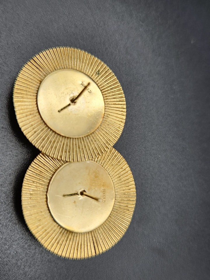 Vintage Art Deco Starburst Disk Purple Cabochon Gold Tone Earrings eBay