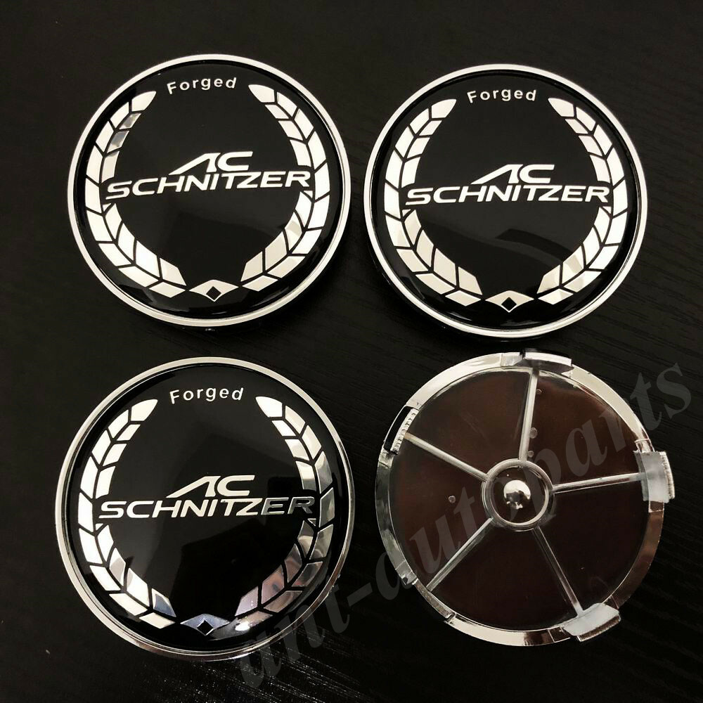 4pcs 68mm AC Schnitzer Logo Wheels Car Center Hub Cap Badge Emblem