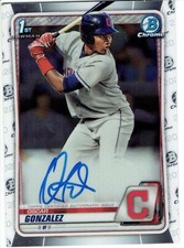2020 Bowman Chrome 1st Oscar Gonzalez Auto #CPA-OG Chicago Cubs NR-MT