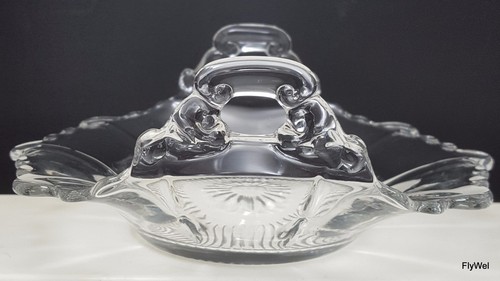 Cambridge Martha 2-Handled Basket 6in Bon Bon Dish 3600 Clear ca 1930 - Picture 5 of 10