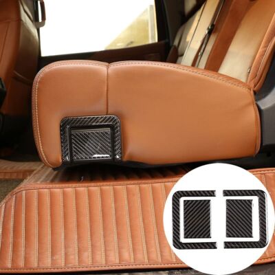 For Toyota Tundra Soft Carbon Fiber Car Rear Seat Spanner Cover Trims 2014-2021