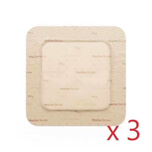 Pack of 3 - Mepilex Border Flex 10cm x 10cm Silicone Dressing Single Sterile - Picture 1 of 3