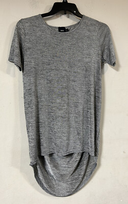 ASOS Maternity Shimmer Cascade Back Top, Stretch Gray Space Dye, Size 4