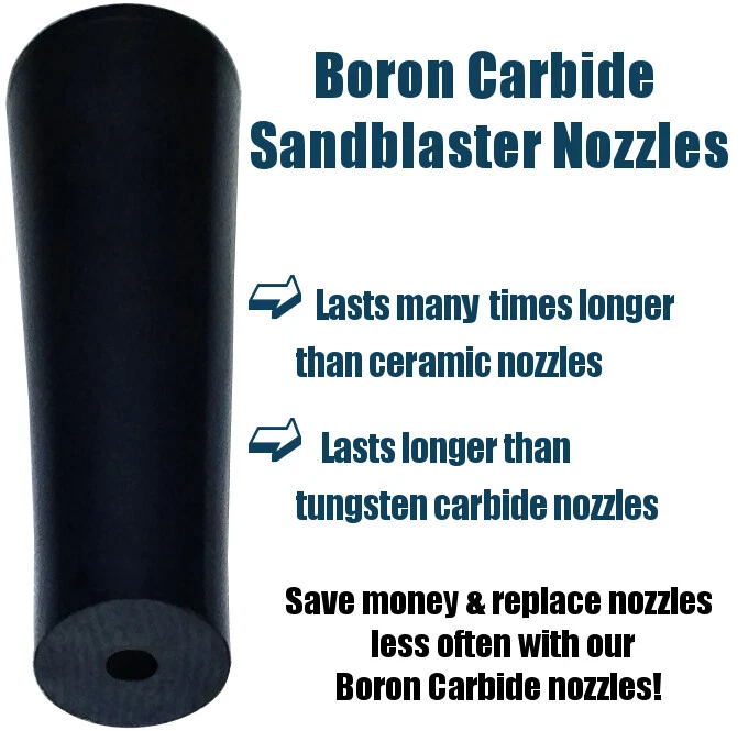 Pistola de boquilla Sandblaster con punta de carburo de boro: cuerpo de acero de larga duración Foto 2 de 4