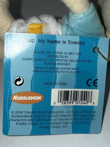 Bolso de frijoles VIACOM Tommy Pickles Rugrats clásicos de felpa de Gund de colección 2000/nuevo con etiquetas - Imagen 5 de 6