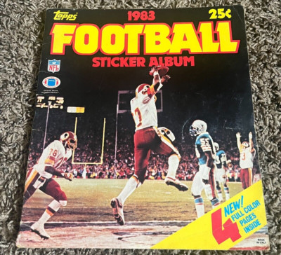 1983 Topps Football Sticker Album Almost Complete (Missing 33 Stickers ...