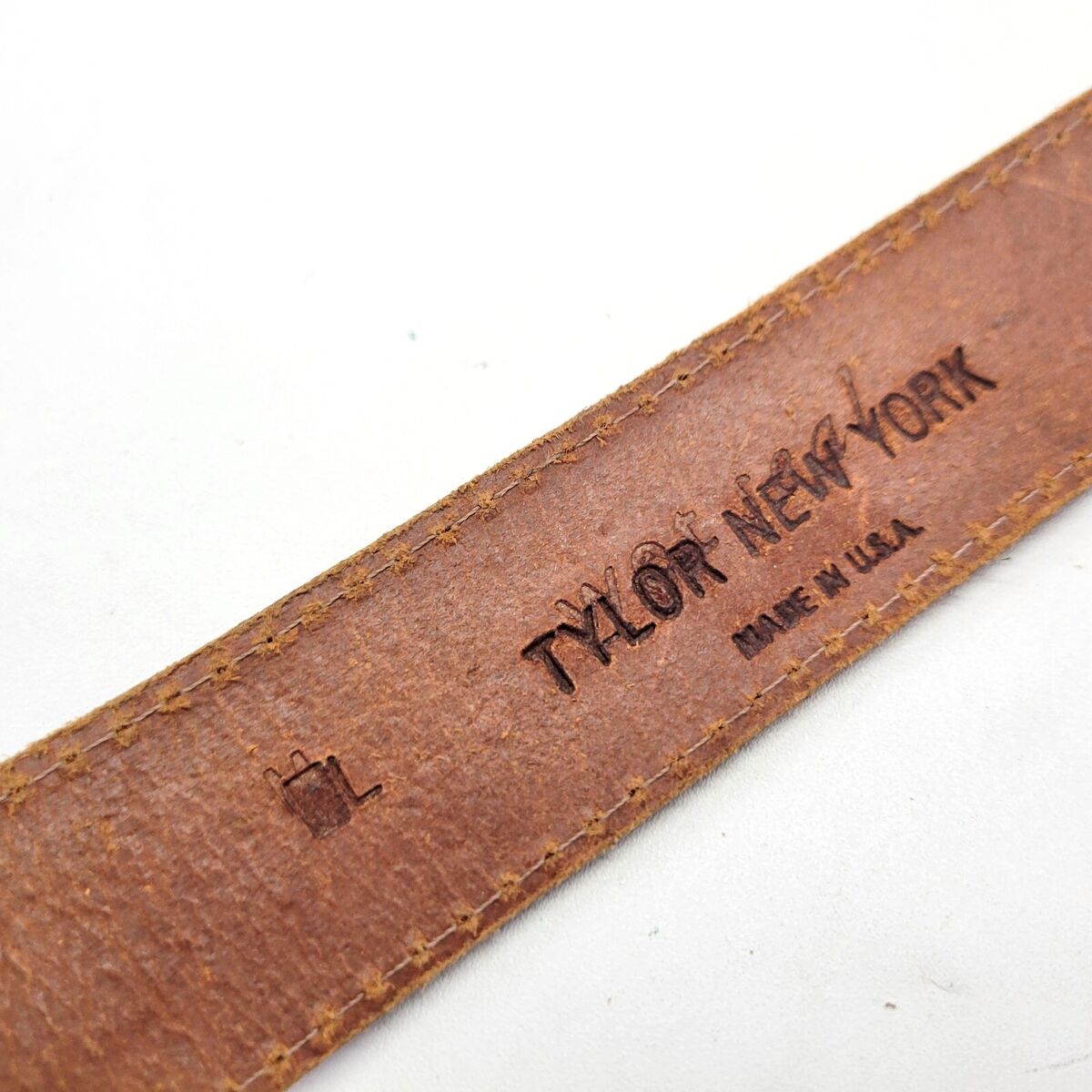 Tylor New York Leather Belt 30 32 M L Roller Buckle Brown Tylor New York Leather Belt 30 32 M L Roller Buckle Brown
