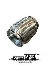 Edelstahl Flexrohr Auspuffrohr Flexstück  Ø89mm 3,5" Länge 150mm Interlock