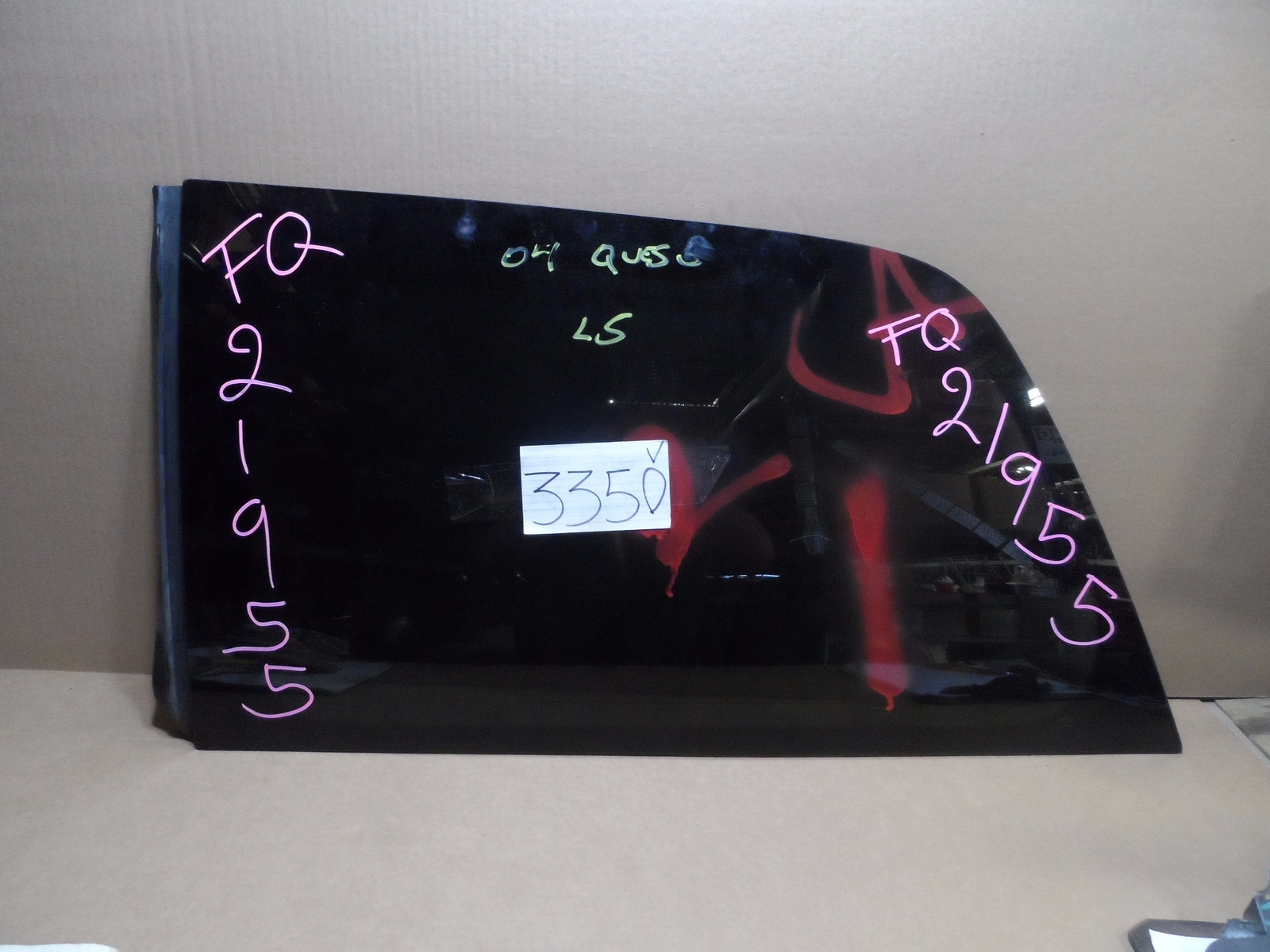 04 05 06 07 08 09 Nissan Quest DRIVER Side Quarter glass Window Panel #3350-V