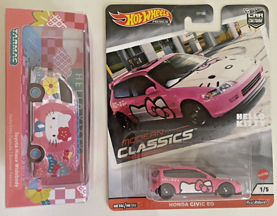 Hot Wheels Premium Cars Honda Civic & Tarmac Woks Toyota Hiace
