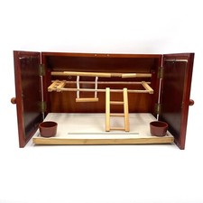 Bird Playground Collapsible Wall Mount Wood Cabinet w/ Photo Frame Doors