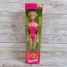 Mattel Barbie Doll Florida 20535 Pink Swimsuit Beach Vacation Vintage 1998-NRFB
