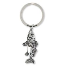 Trout Key Ring Jewelry Sterling Silver Handmade Fish Key Ring TU2-K