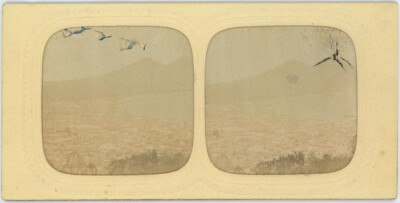 Transluzente Stereoanlage um 1870. Ansicht von Neapel. Neapel. Der Vesuv. Italien. Italien.