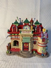 Lemax Santa’s Wonderland Ribbon And Gift Wrap Factory Christmas Village 2006
