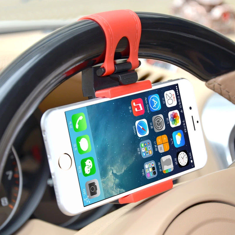 Universal Car Steering Wheel Bike Clip Mount Holder For iPhone For Cell Phones g - Image 3 of 4