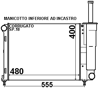 RADIATORE FIAT 500 1.2 8V - PANDA 1.2 / 1.2 LPG dal 2012 - NUOVO - Bild 2 von 2