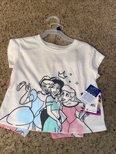 Disney Princess Girls 2pc Shorts And Shirt Pajama Set Size 4 NWT