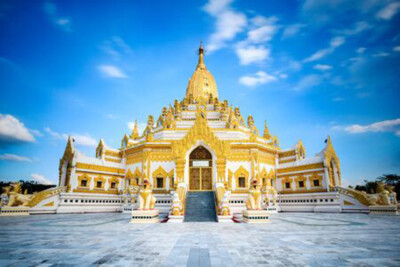 Wandbild: Swe Taw Myat Buddha Zahnreliquienpagode, Yangon Myanmar (Birma) [...]