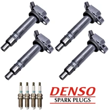4x Ignition Coil + 4x Denso Iridium Spark Plug For Toyota Tacoma 2.7L l4 UF495