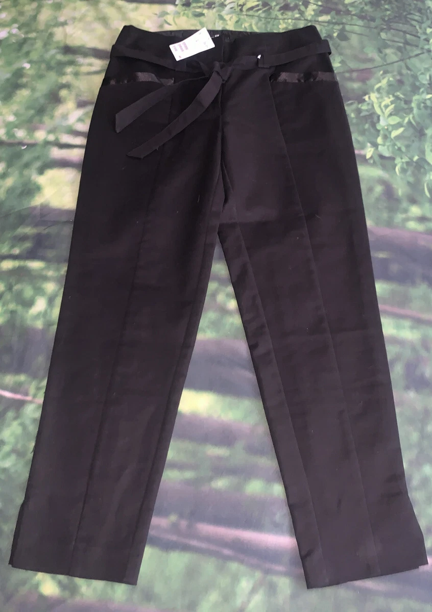 H&m black top paperbag trousers