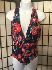 NEW MODCLOTH One Piece Swimsuit Floral Bathing Suit Med