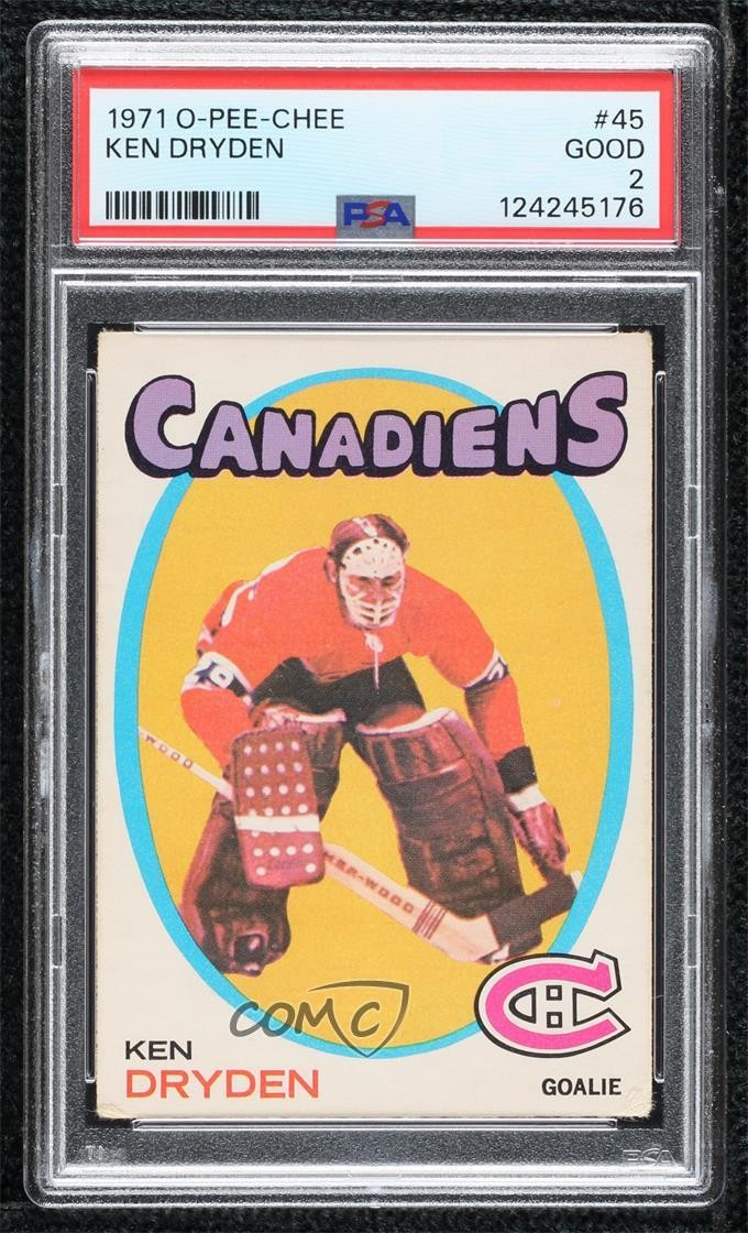 1971-72 O-Pee-Chee Ken Dryden #45 PSA 2 HOF 4b6