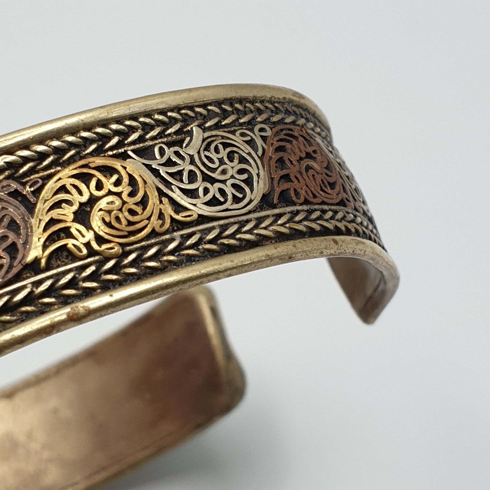 Vintage Gold Tone Boho Bangles Stackable Brass Mi… - image 7