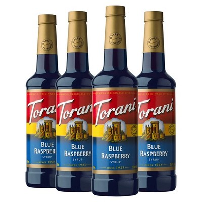 Torani Syrup, Blue Raspberry, 25.4 Ounces Pack of 4