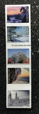 2025USA Forever Winter Landscapes - Strip of 5 (Left Side) From Booklet  Mint