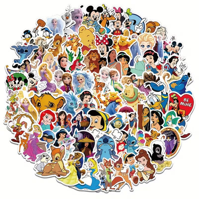 50x DISNEY Sticker Mix Aufkleber Stickers Cartoon Comic Pixar Animation Figuren
