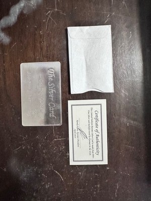1 Troy oz Pyromet - The Silver Card - .999 Fine Silver - Fits in wallet