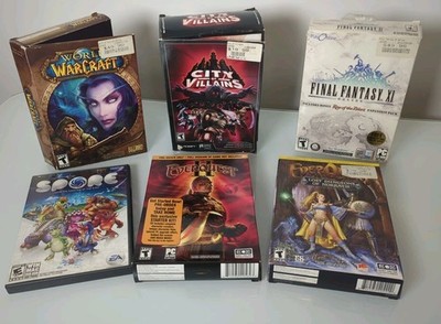6 PC Games: World Of Warcraft, Final Fantasy, Everquest, City Of Villains(New)
