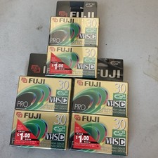 Lot of 4 Fuji Film Pro VHS-C TC-30 Blank Premium High Grade Camcorder Tapes New 