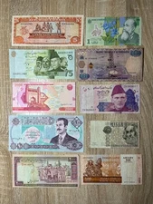 Lot of 10 Difficult to Find Banknotes Circulated World Currency Paper Money