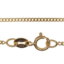 9 ct Gold Chain Necklace Curb Link 1.2mm 9 Carat Choose your size