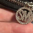 Steve Madden Black/Silver Rhinestone Round Coin Purse Charm Zip Detachable — photo 8