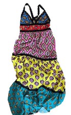 Alice Olivia Multicolored Tiered Carla Maxi Full Dress lace spaghetti strap 2