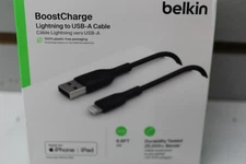 Belkin BoostCharge Lightning Cable - 6.6ft/2M MFi Certified Apple Black  SEALED